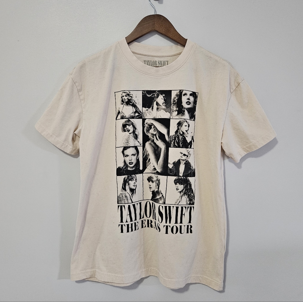 Taylor Swift THE ERAS TOUR Through Vancouver Beige Short Sleeve Tee Medium